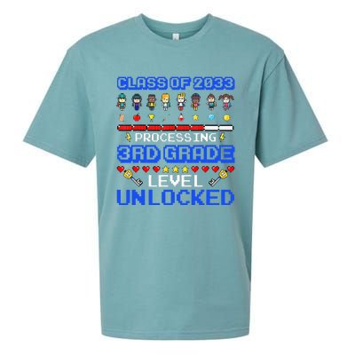 3rd Grade First Day Of School Class Of 2033 Video Games Sueded Cloud Jersey T-Shirt