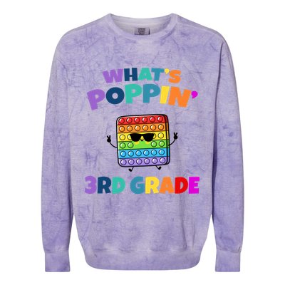 3rd Grade First Day Of School Pop It Colorblast Crewneck Sweatshirt
