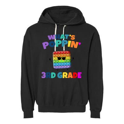 3rd Grade First Day Of School Pop It Garment-Dyed Fleece Hoodie