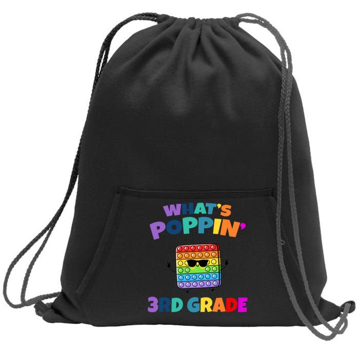 3rd Grade First Day Of School Pop It Sweatshirt Cinch Pack Bag