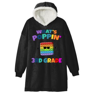 3rd Grade First Day Of School Pop It Hooded Wearable Blanket