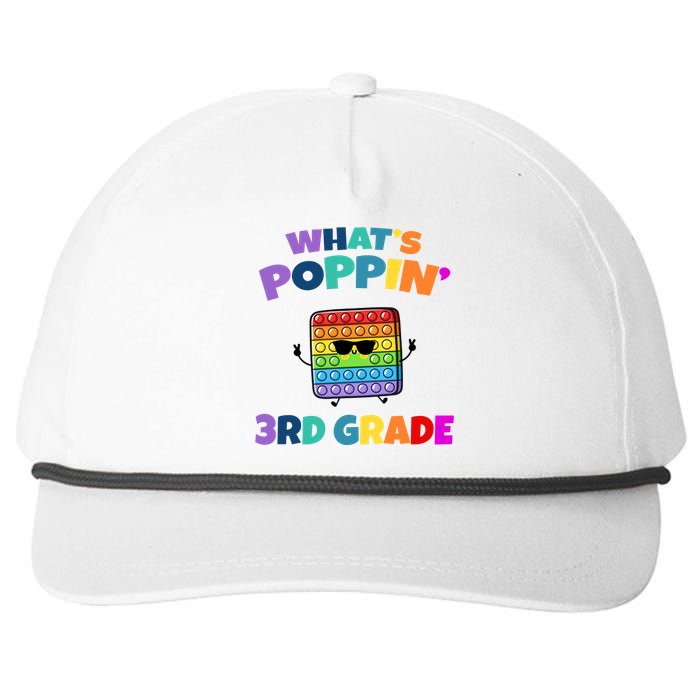 3rd Grade First Day Of School Pop It Snapback Five-Panel Rope Hat