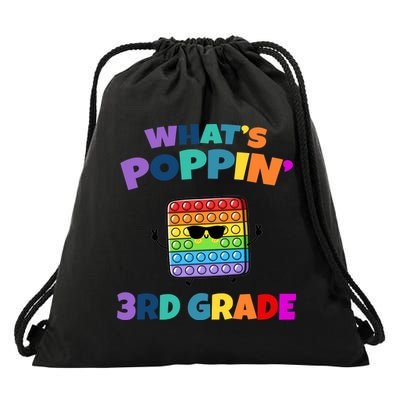 3rd Grade First Day Of School Pop It Drawstring Bag