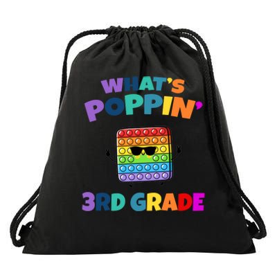 3rd Grade First Day Of School Pop It Drawstring Bag