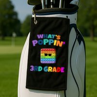 3rd Grade First Day Of School Pop It Golf Towel