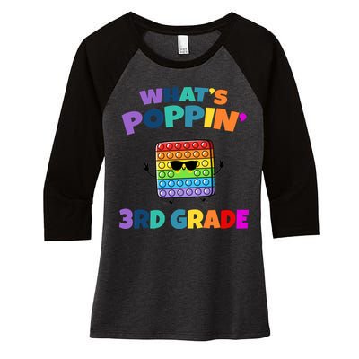 3rd Grade First Day Of School Pop It Women's Tri-Blend 3/4-Sleeve Raglan Shirt