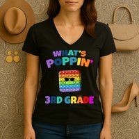 3rd Grade First Day Of School Pop It Women's V-Neck T-Shirt