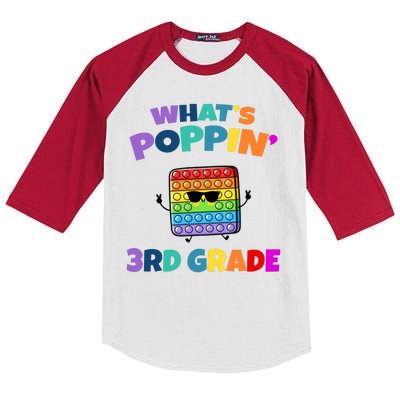 3rd Grade First Day Of School Pop It Kids Colorblock Raglan Jersey