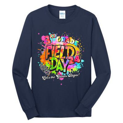 3rd Grade Field Day 2024 Let The Games Begin Teachers Tall Long Sleeve T-Shirt