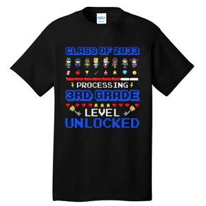 3rd Grade First Day Of School Class Of 2033 Video Games Tall T-Shirt