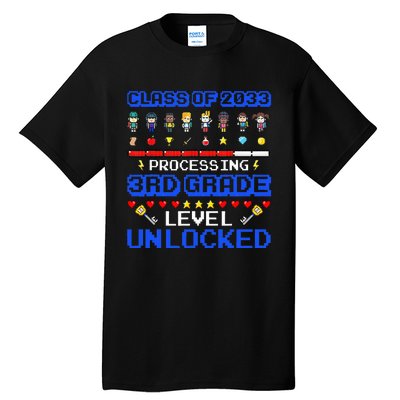 3rd Grade First Day Of School Class Of 2033 Video Games Tall T-Shirt