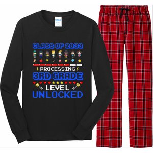 3rd Grade First Day Of School Class Of 2033 Video Games Long Sleeve Pajama Set