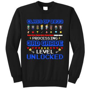 3rd Grade First Day Of School Class Of 2033 Video Games Tall Sweatshirt