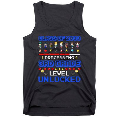 3rd Grade First Day Of School Class Of 2033 Video Games Tank Top