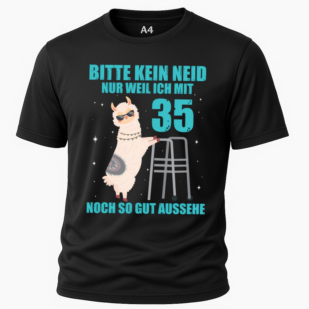 35. Geburtstag Geschenk Lama Alpaka Bitte Kein Neid 35 Jahre Cooling Performance Crew T-Shirt