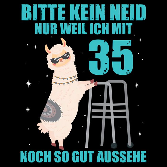 35. Geburtstag Geschenk Lama Alpaka Bitte Kein Neid 35 Jahre Cooling Performance Crew T-Shirt