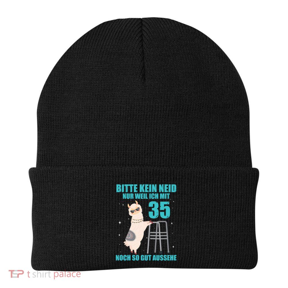 35. Geburtstag Geschenk Lama Alpaka Bitte Kein Neid 35 Jahre Beanie