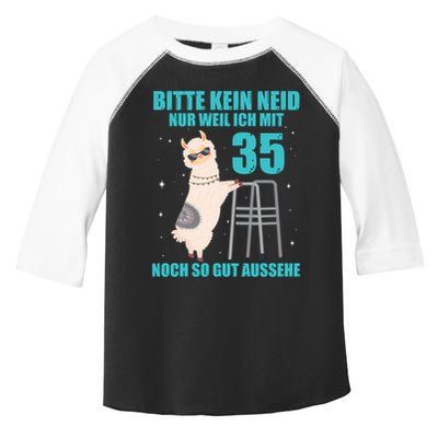 35. Geburtstag Geschenk Lama Alpaka Bitte Kein Neid 35 Jahre Toddler Fine Jersey T-Shirt