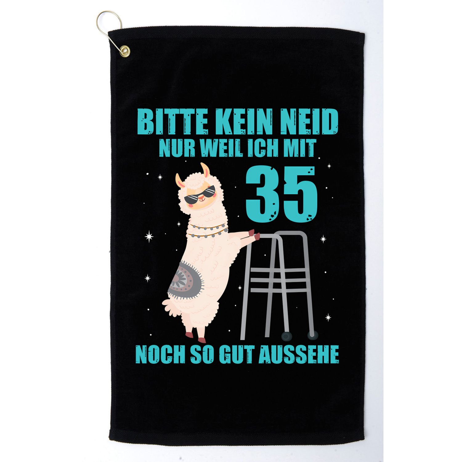 35. Geburtstag Geschenk Lama Alpaka Bitte Kein Neid 35 Jahre Golf Towel