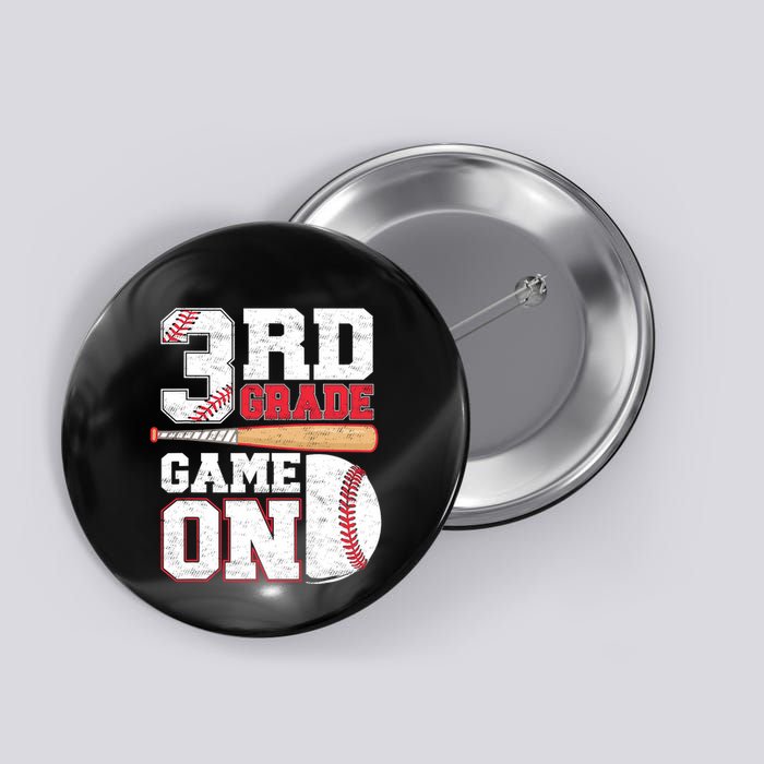 3rd Grade Game On Back To School Baseball Boy Third Grade Button