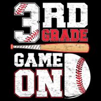 3rd Grade Game On Back To School Baseball Boy Third Grade Button