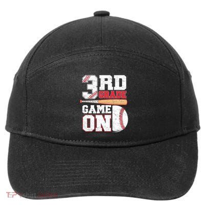 3rd Grade Game On Back To School Baseball Boy Third Grade 7-Panel Snapback Hat