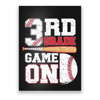 3rd Grade Game On Back To School Baseball Boy Third Grade Poster