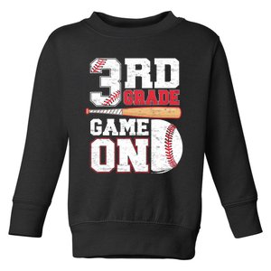 3rd Grade Game On Back To School Baseball Boy Third Grade Toddler Sweatshirt