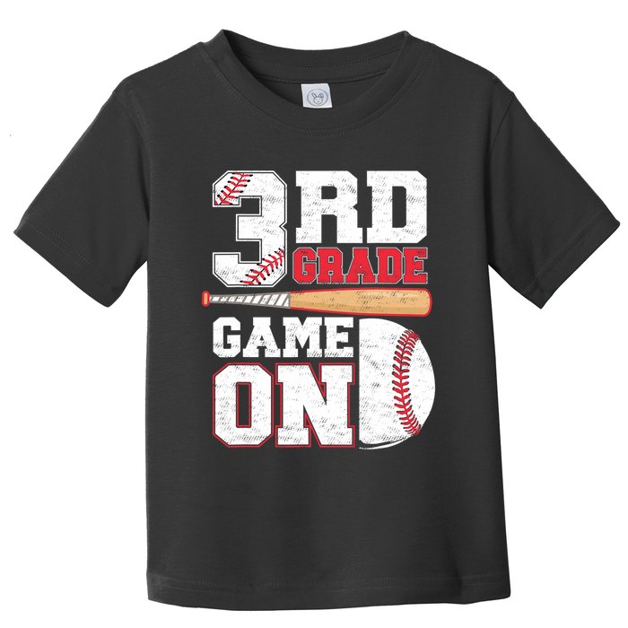 3rd Grade Game On Back To School Baseball Boy Third Grade Toddler T-Shirt