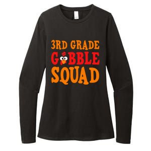 3rd Grade Gobble Squad Funny Thanksgiving Womens CVC Long Sleeve Shirt