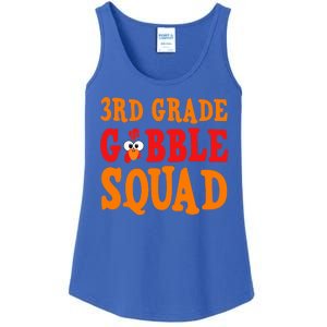 3rd Grade Gobble Squad Funny Thanksgiving Ladies Essential Tank