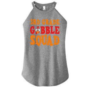 3rd Grade Gobble Squad Funny Thanksgiving Women's Perfect Tri Rocker Tank