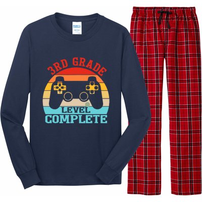 3rd Grade Level Complete Last Day Of School Graduation Long Sleeve Pajama Set