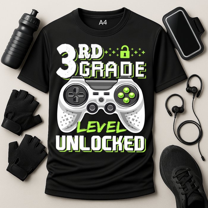 3rd Grade Level Unlocked For Back To School Performance Shirt