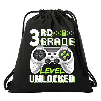 3rd Grade Level Unlocked For Back To School Drawstring Bag
