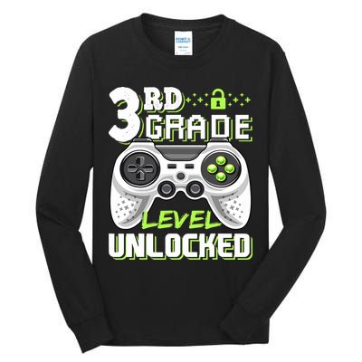 3rd Grade Level Unlocked For Back To School Tall Long Sleeve T-Shirt