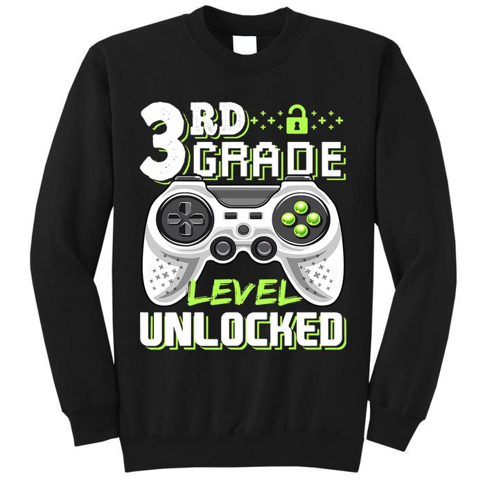 3rd Grade Level Unlocked For Back To School Tall Sweatshirt