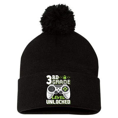 3rd Grade Level Unlocked For Back To School Pom Pom 12in Knit Beanie