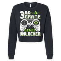 3rd Grade Level Unlocked For Back To School Cropped Pullover Crew