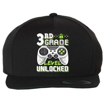 3rd Grade Level Unlocked For Back To School Wool Snapback Cap