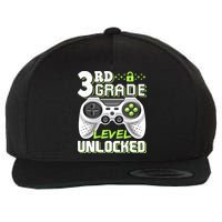 3rd Grade Level Unlocked For Back To School Wool Snapback Cap