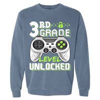 3rd Grade Level Unlocked For Back To School Garment-Dyed Sweatshirt