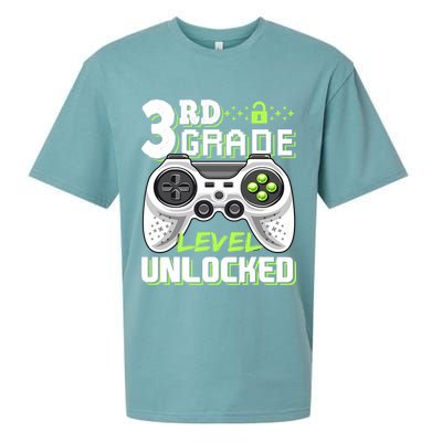 3rd Grade Level Unlocked For Back To School Sueded Cloud Jersey T-Shirt