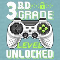 3rd Grade Level Unlocked For Back To School Sueded Cloud Jersey T-Shirt