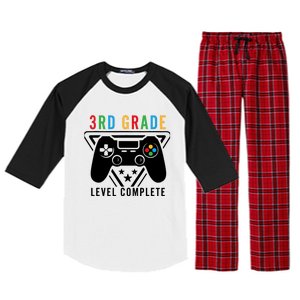 3rd Grade Level Complete Gamer Boy Graduation Gifts Raglan Sleeve Pajama Set