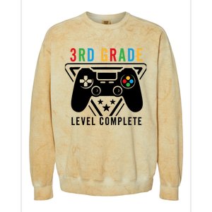 3rd Grade Level Complete Gamer Boy Graduation Gifts Colorblast Crewneck Sweatshirt