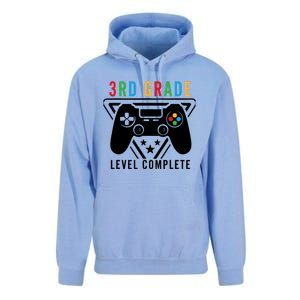 3rd Grade Level Complete Gamer Boy Graduation Gifts Unisex Surf Hoodie