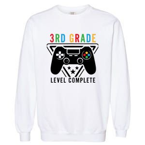 3rd Grade Level Complete Gamer Boy Graduation Gifts Garment-Dyed Sweatshirt