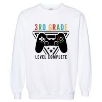 3rd Grade Level Complete Gamer Boy Graduation Gifts Garment-Dyed Sweatshirt