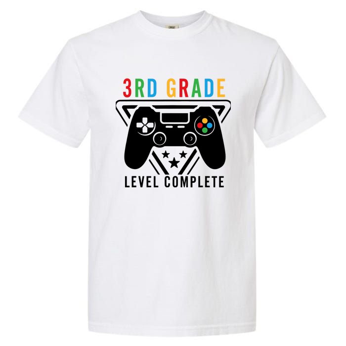 3rd Grade Level Complete Gamer Boy Graduation Gifts Garment-Dyed Heavyweight T-Shirt